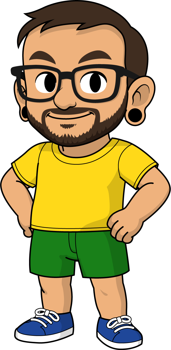 Ilustração do personagem representando Thiago Leoni Amaral